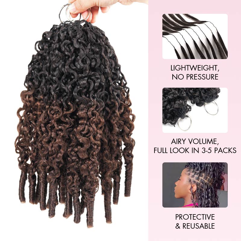 MATCH SALE|QVR #T1B/4 Burmese Curly Crochet Hair
