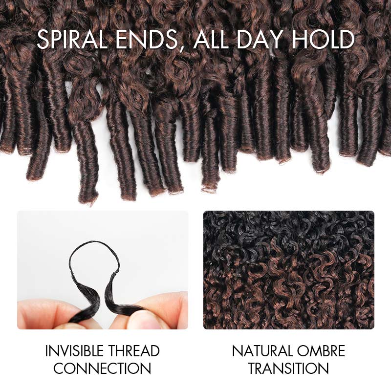 MATCH SALE|QVR #T1B/4 Burmese Curly Crochet Hair
