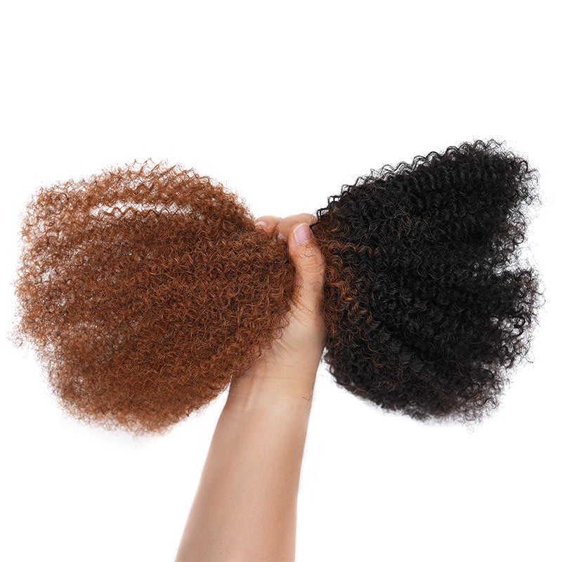 MATCH SALE|QVR #T1B/30 Afro kinky Bulk Human Hair
