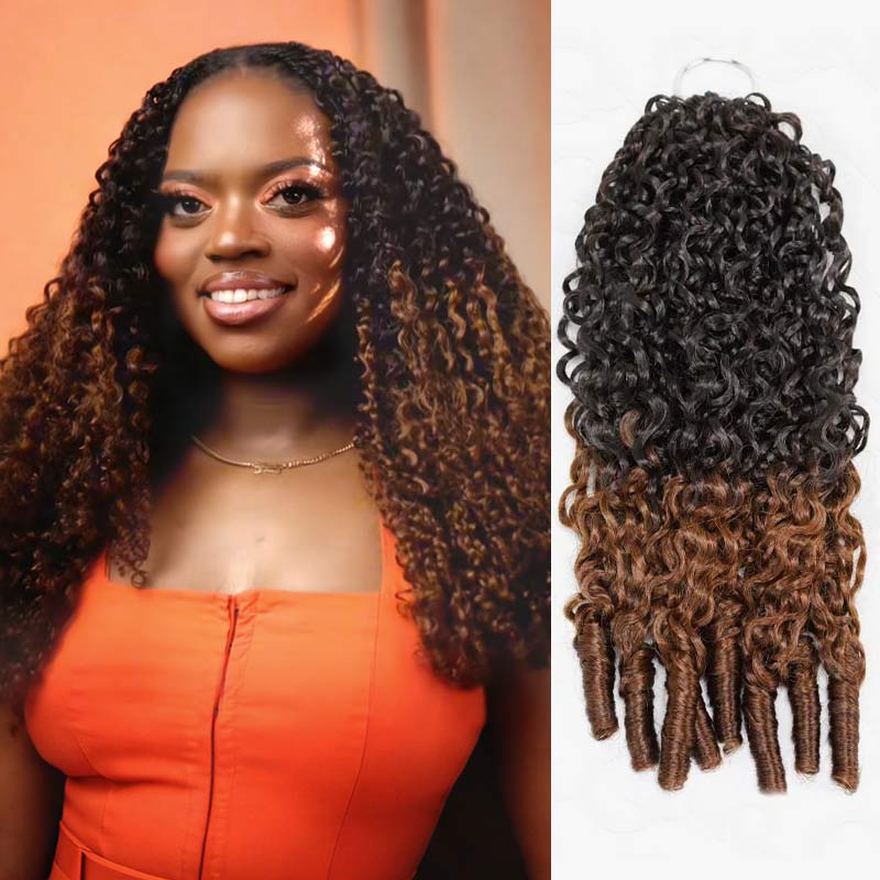 BOGO|Highlight #P4/27 Burmese Curly Human Hair Crochet Weave Hair Extension