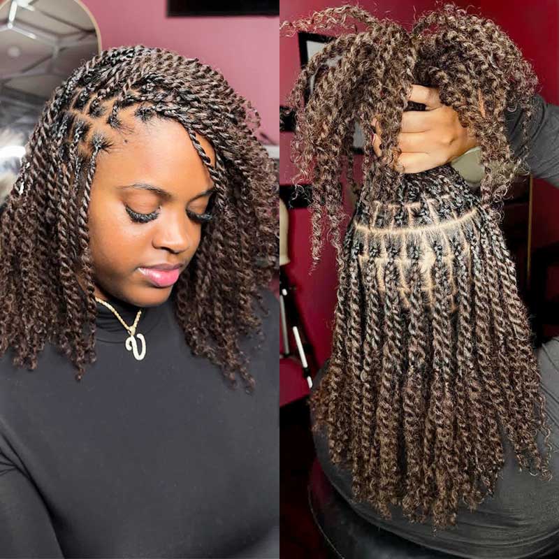 MATCH SALE|QVR Dark Brown Afro kinky Bulk Human Hair