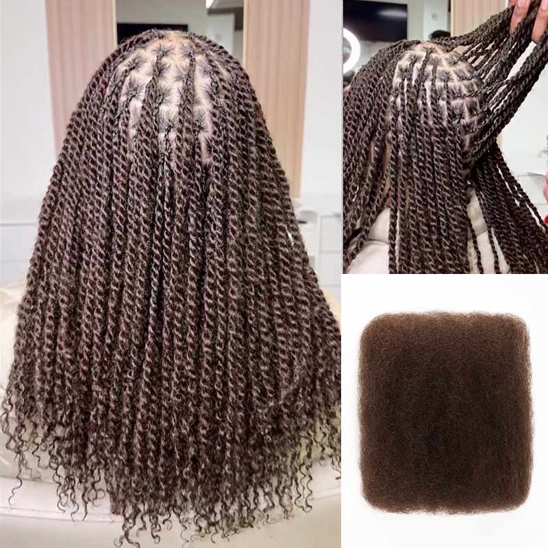 MATCH SALE|QVR Dark Brown Afro kinky Bulk Human Hair