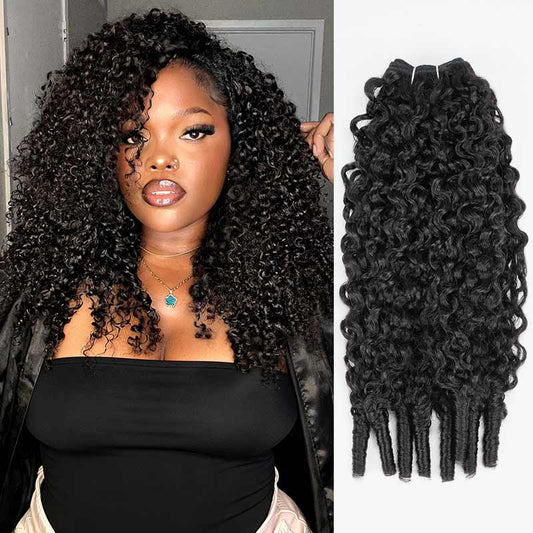 QVR Paquetes de cabello rizado birmano con rizos en espiral Doble Estirado Cabello Humano Virgen para Tejer