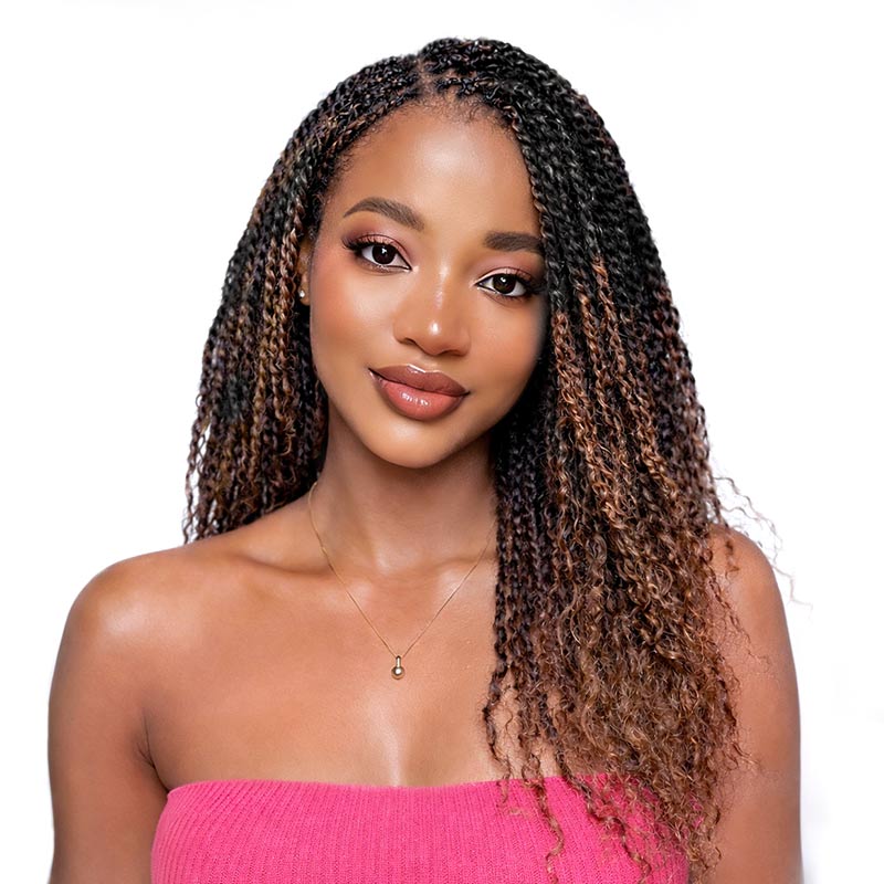 P3G5|Ombre Brown #T1B/30 Afro kinky Bulk Human Hair