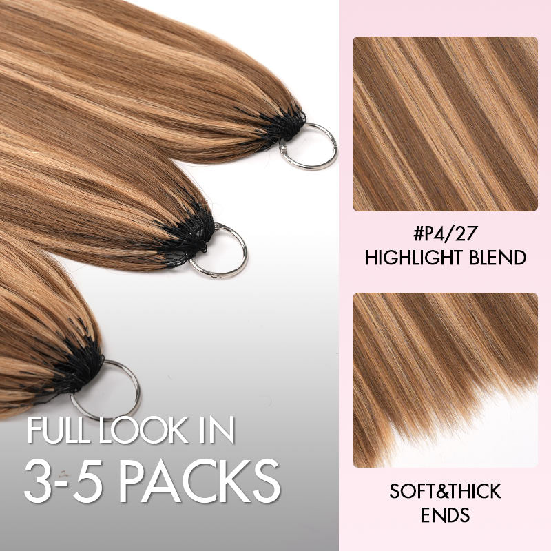 MATCH SALE|QVR #P4/27 Silk Straight Crochet Hair
