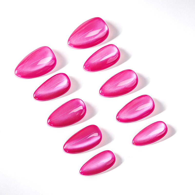 US Only|QVR Rose Pink Auora Press-On Nails