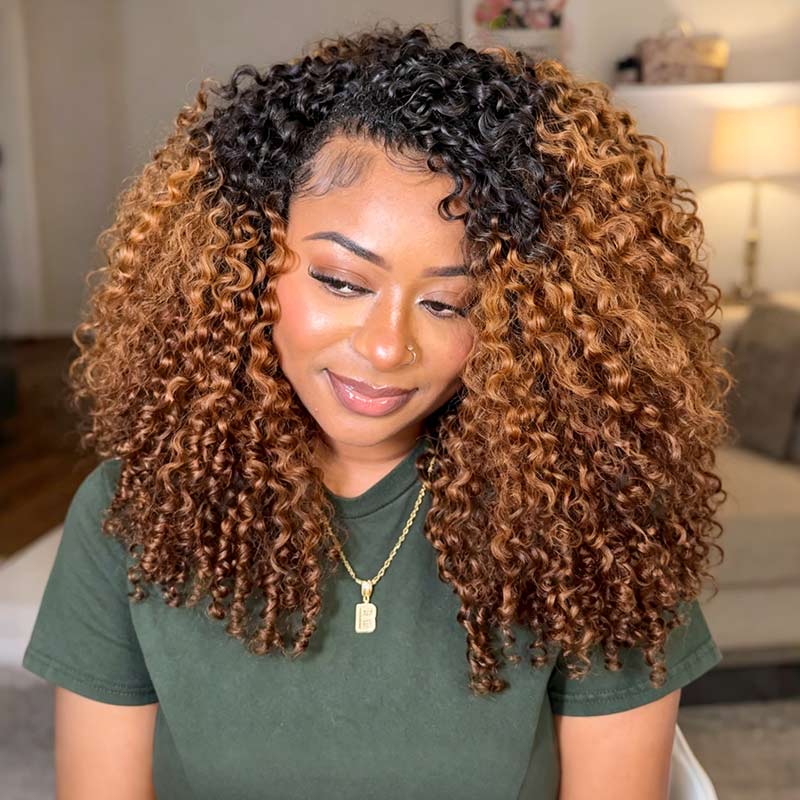 MATCH SALE|QVR #T1B/30 Burmese Curly Crochet Hair