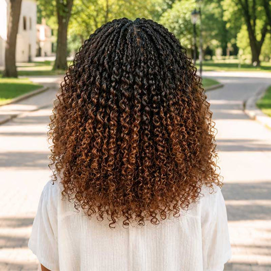 QVR #T1B/30 Pluma Ganchillo Pelo Humano Rizado Afro Máquina Hecha Ganchillo Tejido Extensiones de Pelo