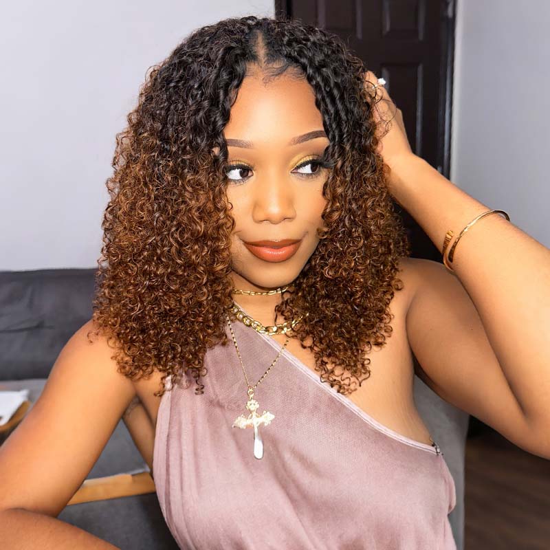 MATCH SALE|QVR #T1B/30 Small Kinky Curly Crochet Hair