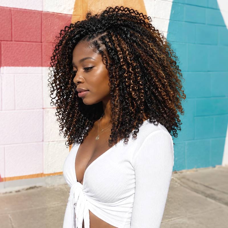 MATCH SALE|QVR #P1B/30 Small Kinky Curly Crochet Hair