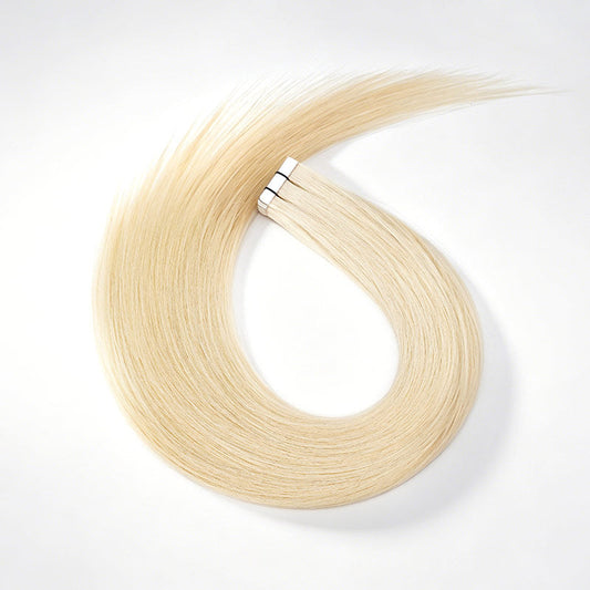 Extensiones de cabello con cinta adhesiva invisible QVR, cabello humano negro natural, rubio premium #613