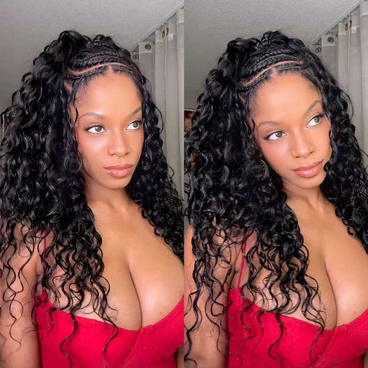 Venta al por mayor|Compre 15 paquetes de extensiones de cabello humano de ganchillo de plumas Water Wave y reciba 10 paquetes gratis
