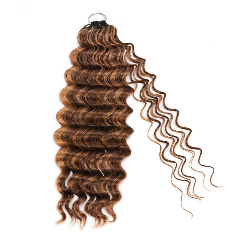 QVR Highlight #P4/27 Feather Crochet Human Hair Miracle Knots Hairstyle Curly Hair Extensions