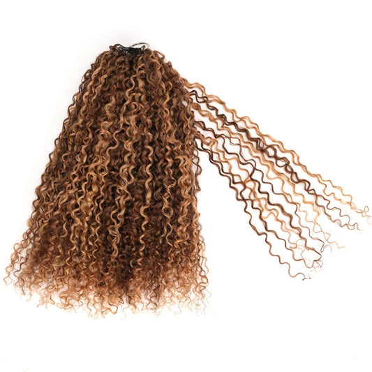 QVR Highlight #P4/27 Pluma Ganchillo Cabello Humano Birmano Rizado Kinky Nudos Milagrosos Peinado