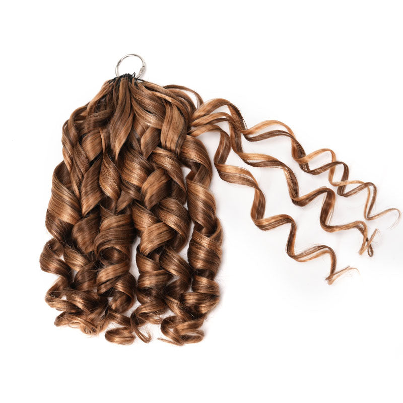 QVR Highlight #P4/27 Feather Crochet Human Hair Miracle Knots Hairstyle Curly Hair Extensions