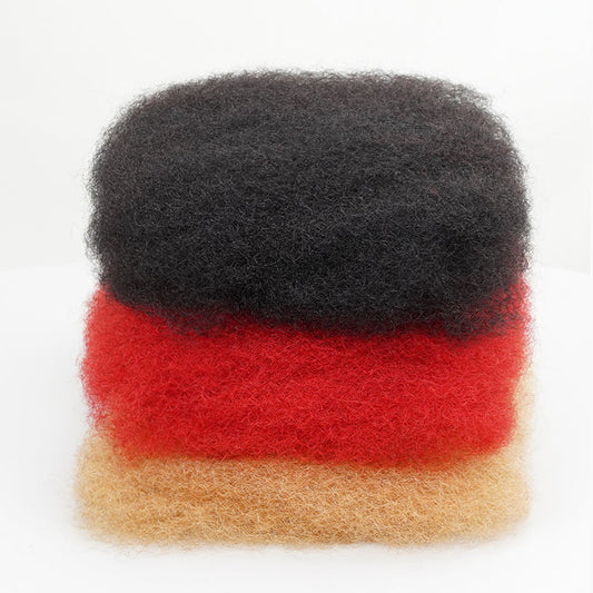 Paquete de Cabello Humano Trenzado Kinky Coloreado con Bandera de Alemania