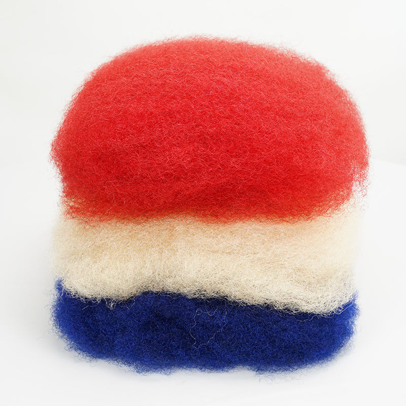 American US Flag Colored Kinky Braids Human Hair Pack
