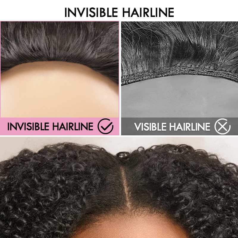 Flash Sale|QVR Glueless Highlight #1B/27 Twist Curly Half Wig Invisible Hairline Wear Go Human Hair Wigs