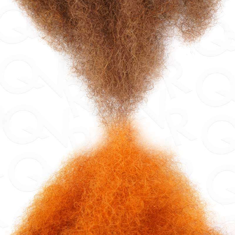 B3G1|Two Colors #6/SOrange4 Afro Kinky Bulk Human Hair