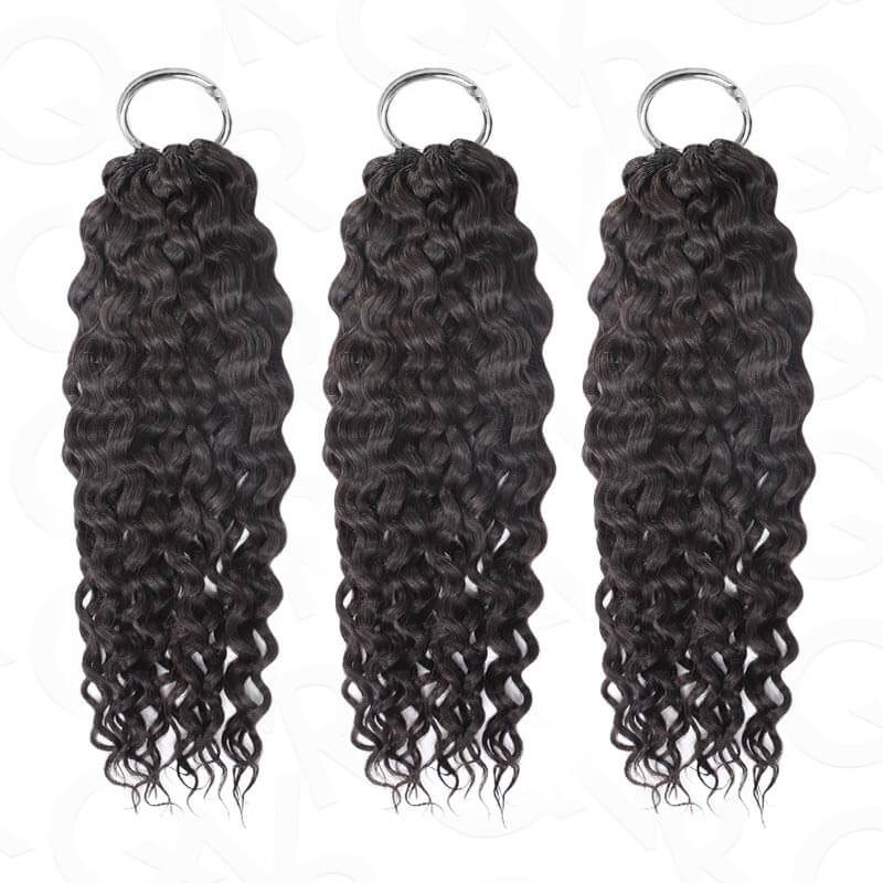 $100off Member Sale| Natural Black Water Wave Feather Crochet Hair