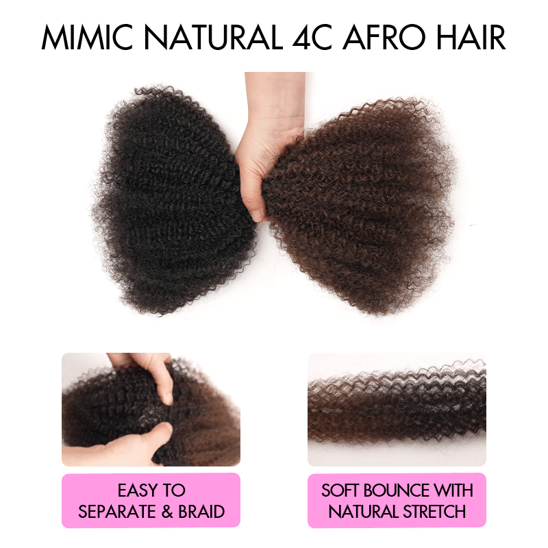 P3G5|Ombre Brown #T1B/4 Afro kinky Bulk Human Hair