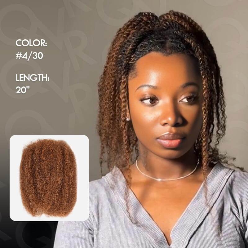 B3G1|Mix #4/30 Afro kinky Bulk Human Hair