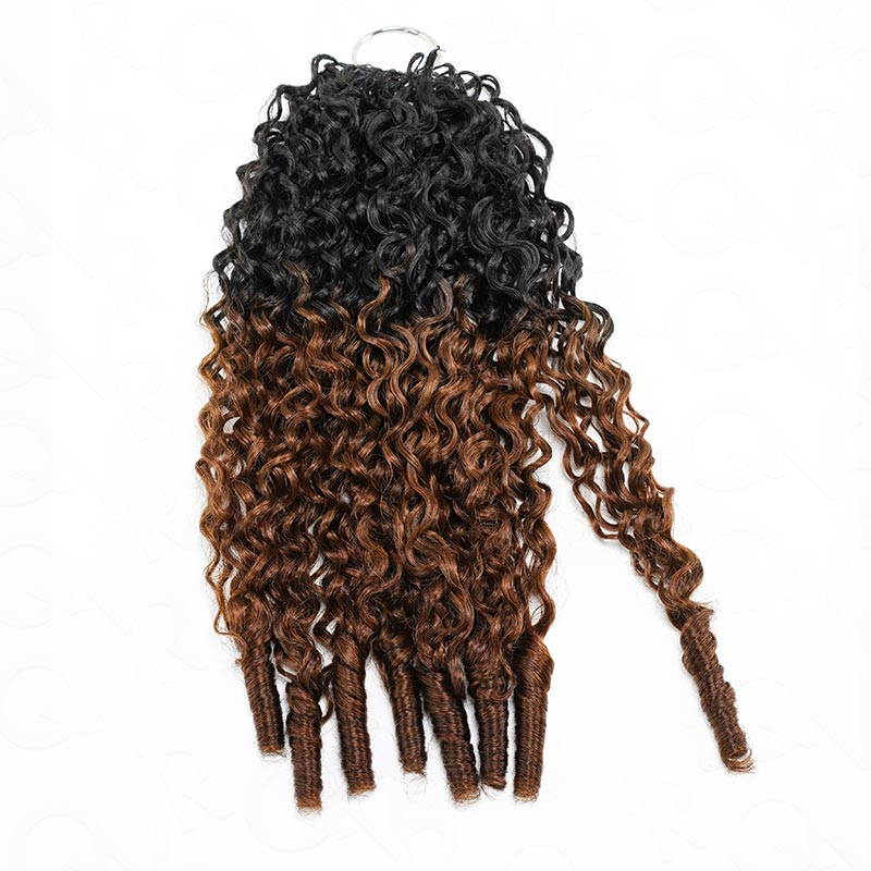 QVR 1 Pack #T1B/30 Feather Crochet Human Hair Extension