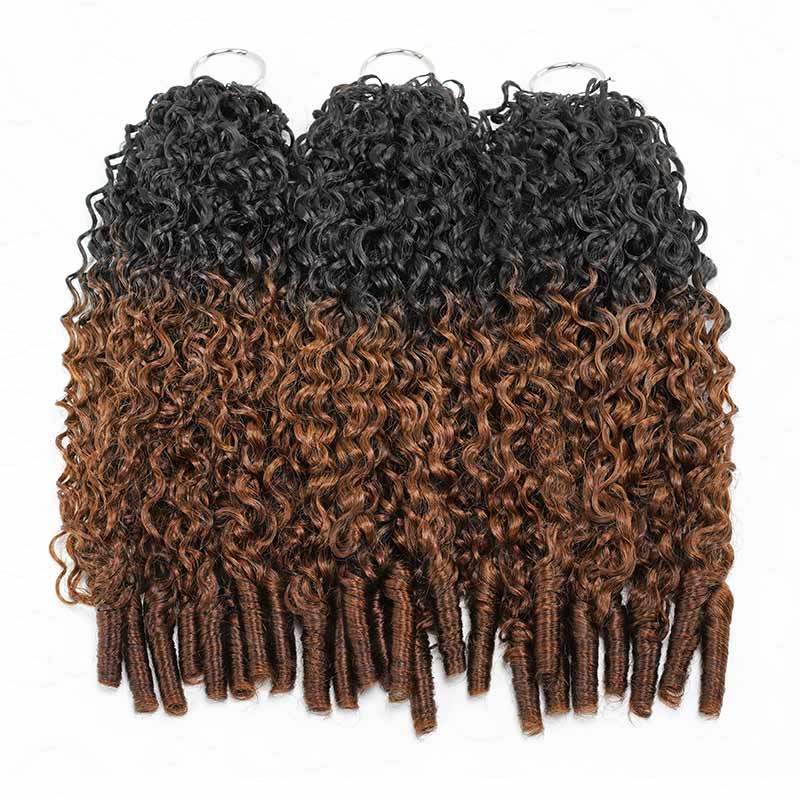P3G5|Ombre Brown #T1B/30 Feather Crochet Human Hair