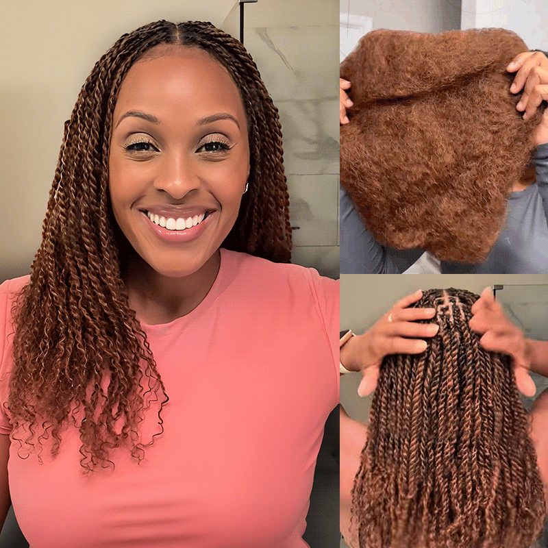 Flash Sale|QVR Mixed Color #4/30 Afro kinky Bulk Human Hair