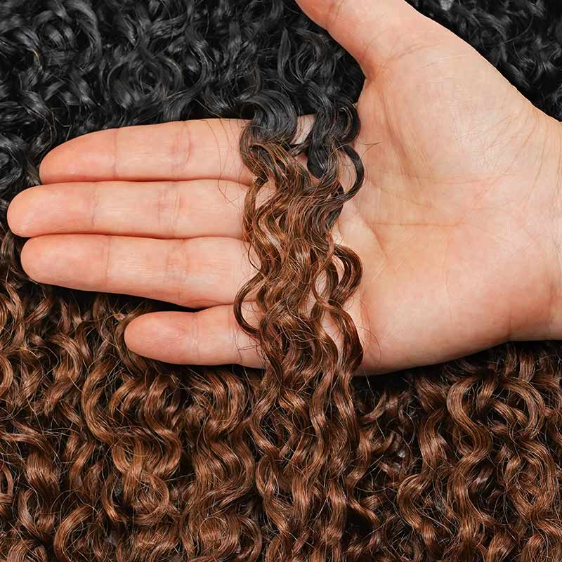 P3G5|Ombre Brown #T1B/30 Feather Crochet Human Hair
