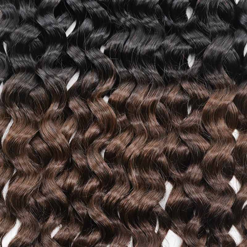 MATCH SALE|QVR #T1B/4 Water Wave Crochet Hair