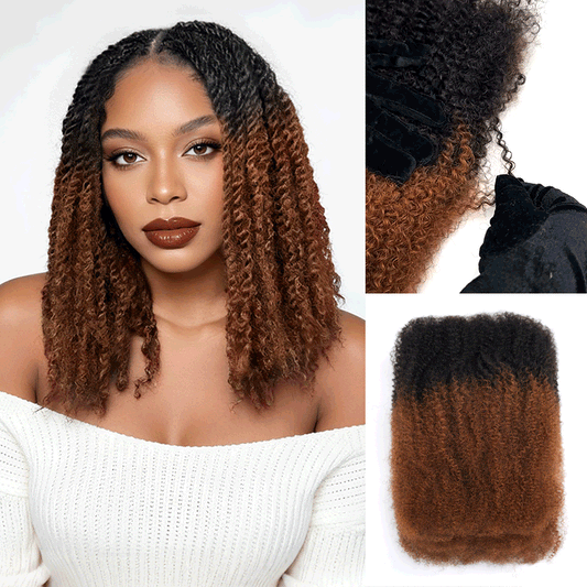 VENTA COMBINADA|QVR #T1B/30 Afro Kinky Cabello Humano a Granel