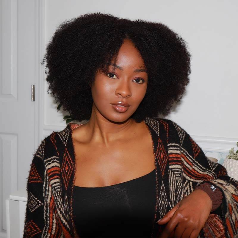 Flash Sale|QVR Kinky Curly V Part Wigs Human Hair Beginner Friendly