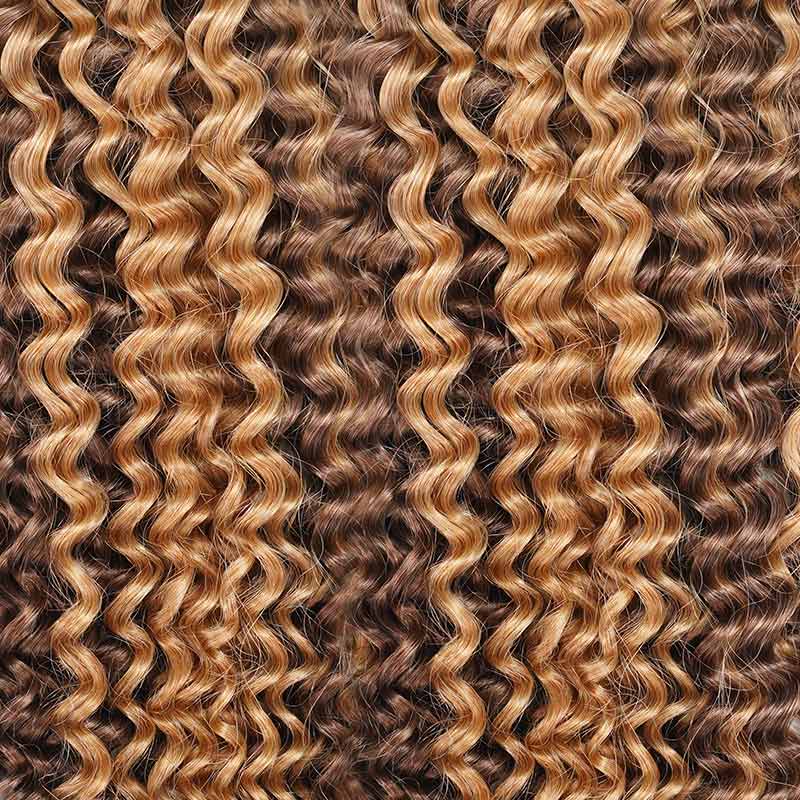 BOGO|#P4/27 Small Kinky Curly Feather Crochet Human Hair Extentions