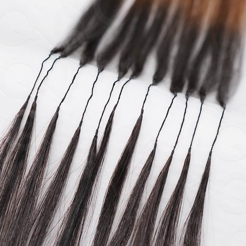 B3G1|Ombre #T1B/30/27 Small Kinky Curly Feather Crochet Human Hair
