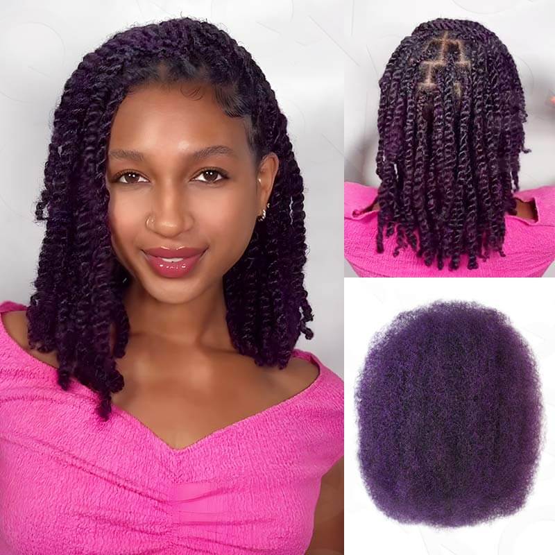 B3G1| QVR Mix Colors Color Afro Kinky Bulk Human Hair