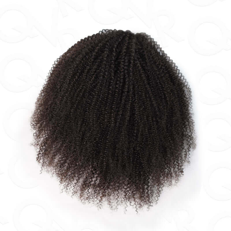 Flash Sale|QVR Drawstring Ponytail Extension Afro Kinky Curly Human Hair