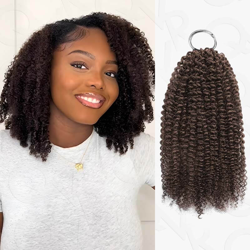 $100off Member Sale|Afro Kinky Curly Feather Crochet Human Hair