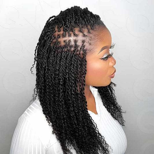 QVR Thick 4 Packs Afro Kinky Bulk Human Hair For Perfect Braids & Twists