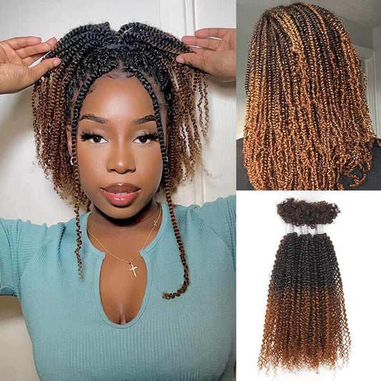 Venta Flash|QVR Afro Kinky V Bulk Cabello Humano Rizado Natural para Kinky Twist