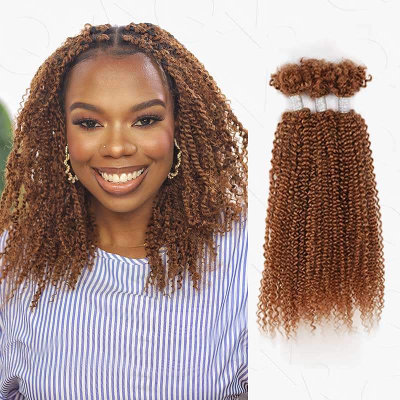 Flash Sale|QVR Afro Kinky V Bulk Natural Curly Human Hair for Kinky Twist