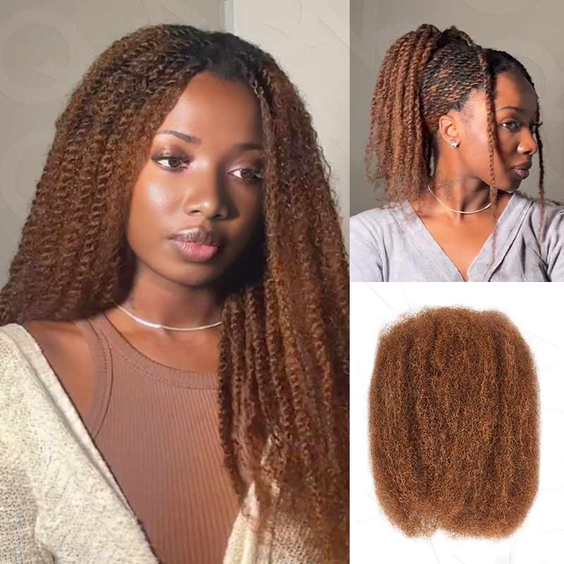 $100off Member Sale|Natural Black Afro kinky Bulk Human Hair