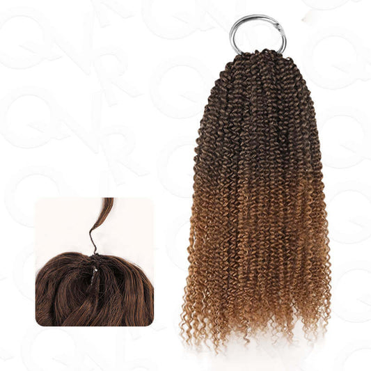 VENTA DE LIQUIDACIÓN| #T2/30 Extensiones de cabello humano afro rizado, de ganchillo, hechas a máquina, con plumas
