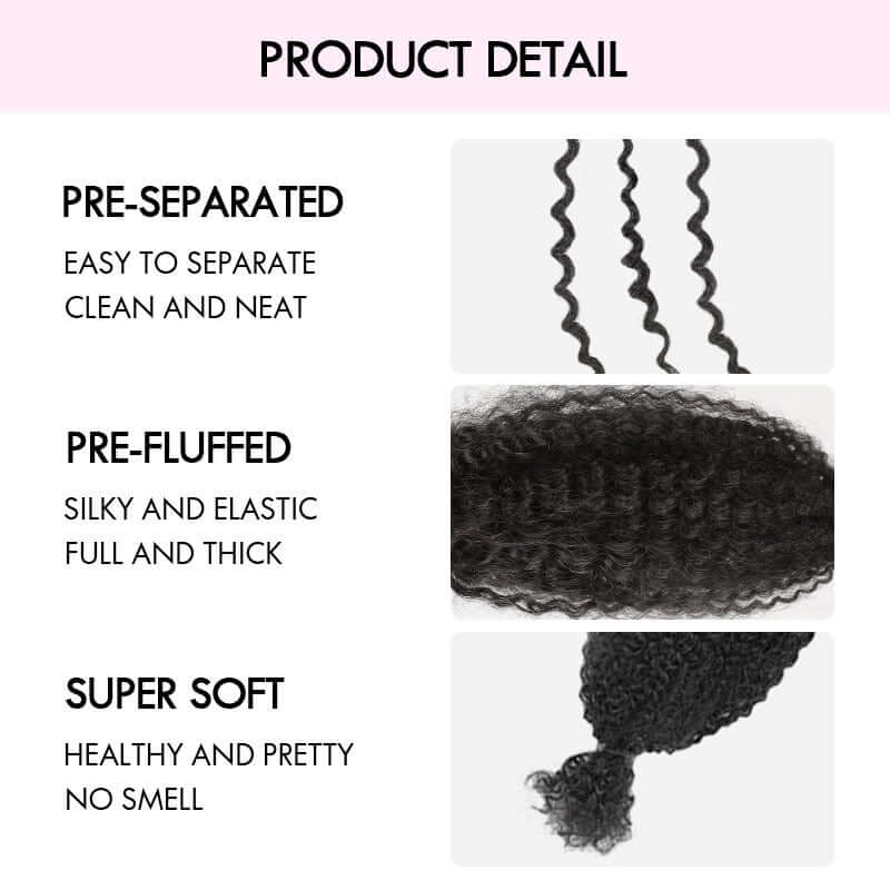 US Only|QVR #1B Spring Twist Human Hair 4a/3c Extensions