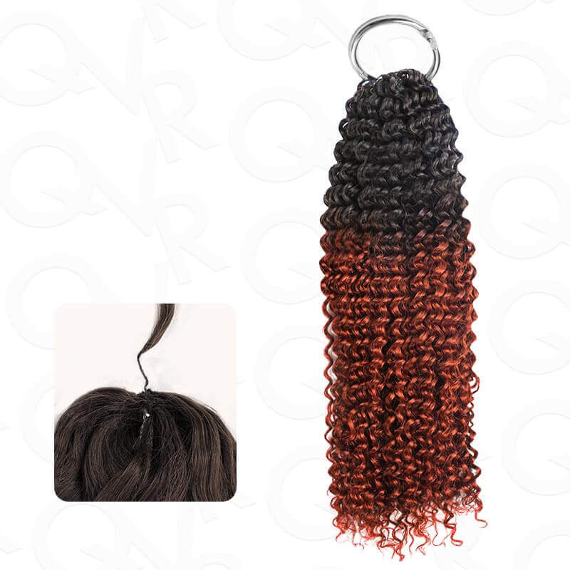 $100off Member Sale|#T1B/30 Small Kinky Curly Feather Crochet Hair