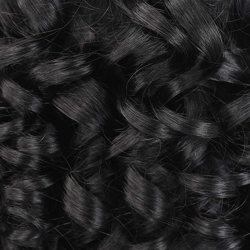 Flash Sale|QVR Drawstring Ponytail Extension Bouncy Curl Human Hair