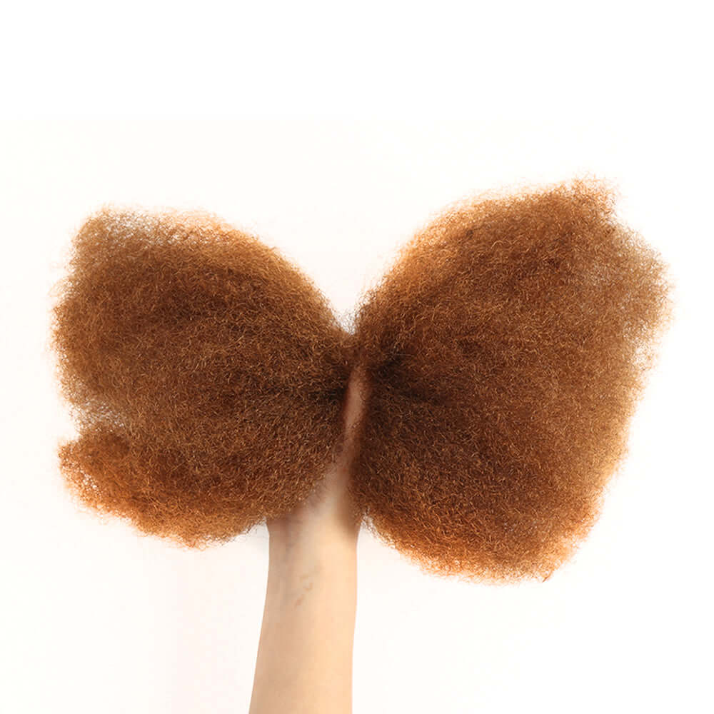 B3G1|Auburn Brown Color Afro Kinky Bulk Human Hair