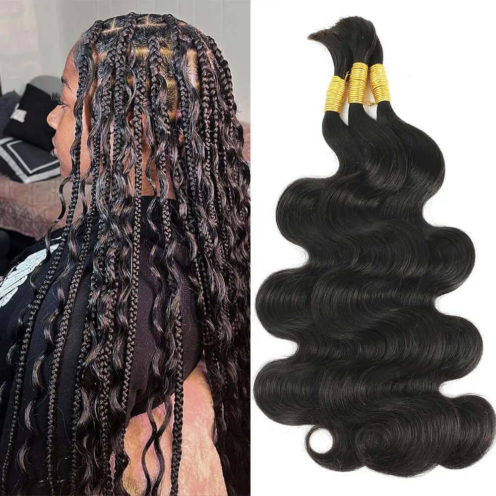 BOGO|Body Wave Bulk Hair Extensions for Boho Knotless Braiding