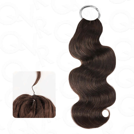 Solo EE. UU.|QVR #4 Cabello humano de ganchillo con plumas Body Wave