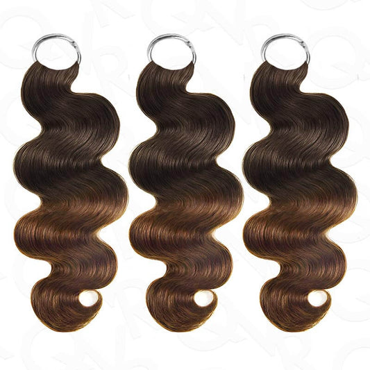 Solo EE. UU. | QVR #T2/30 Cabello Humano de Ganchillo Body Wave Feather